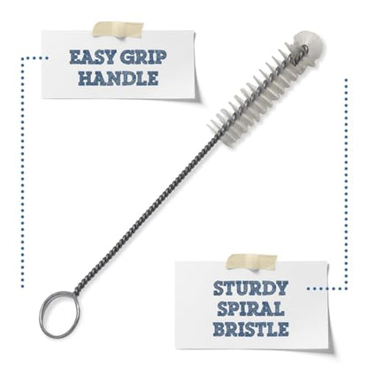 Airlock Brush – Clean Your 3 Piece Airlock and Bungs In-Between Batches of Beer, Wine, Mead, Cider, and More – Remove All Debris and Stains – Perfect Fit for 3Piece Airlock and Drilled Rubber Stoppers