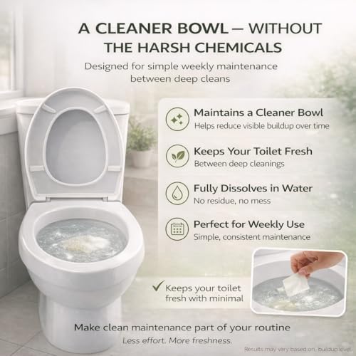 Toilet Bowl Cleaner Sheets | 120 Sheets | Natural | Quick Dissolve | Citrus Scent | Biodegradable | Septic Safe | Eco-Friendly | NO PLASTIC