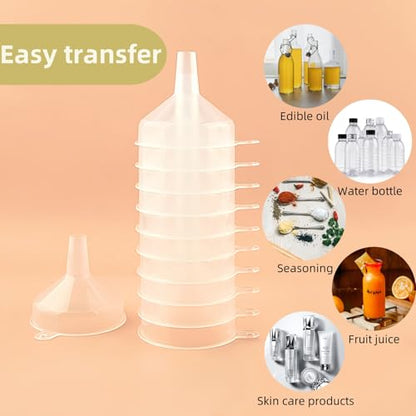 Small Funnel 4 Pack Food Grade Funnel Easily Transfer Liquids Granules Powders Funnels for Kitchen use Filling Bottles Water Bottle Funnel Lotion Essential Oils