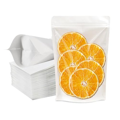 100 PCS Resealable Packaging Bags for Small Business，Kraft Bags With Window Clear Fornt Heat Seal Sealable 3.5"X5.5"Paper Zipper Stand Up Pouches Nut Bag Coffee Cookie Herb Food Bakery Storage - size: 3.5X5.5 INCH