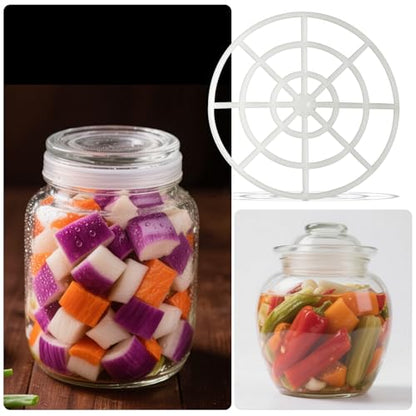 5pcs Fermenting Jar Mesh Presser Wide Mouth Fermenting Jar Press Weight Pickle Can Press Mesh Plate Fermenting Presser Mesh Practical Weights for Canning, Pickling, and Fermentation