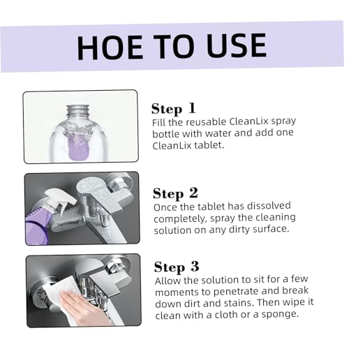 Splash Spray Cleaner Bottle, Kitchen Cleaner Spray with 18PCS Cleaning Tablets Multi Purpose Grease Stain Removal for Oven Kitchen Bathroom..
