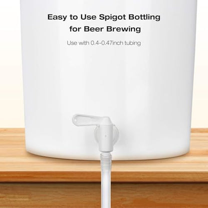 FERRODAY 2 Pack Bottling Spigot for Bucket Homebrew Wine Making Beer Brew Barbed Outlet Faucet Premium Plastic Faucet Tap Easy to Use Faucet- 2 Pack Faucet - size: 2 Bucket Spigot