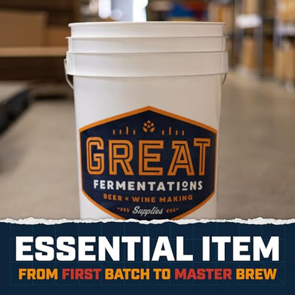 6.5 Gallon Fermenting Bucket - BPA Free Food Grade Fermentation Bucket without Lid - Multi-purpose Reusable Brewing Container with Handle - Fermenter For Home Brewing Enthusiasts - size: Bucket Only