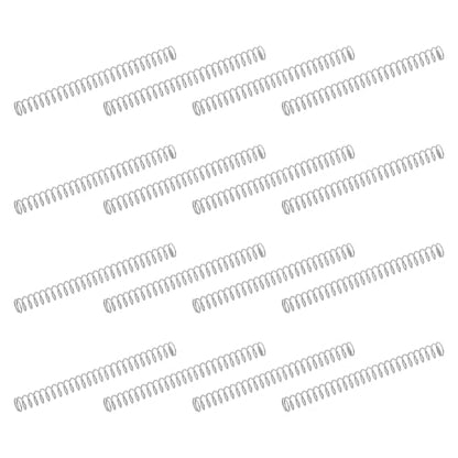 uxcell 50Pcs 304 Stainless Steel Compression Springs, 0.3mm x 2mm x 25mm Small & Tiny Pen Spring for Home Repair & DIY, Workshop & Industrial Use, (Silver Tone) - size: 2mmx25mm