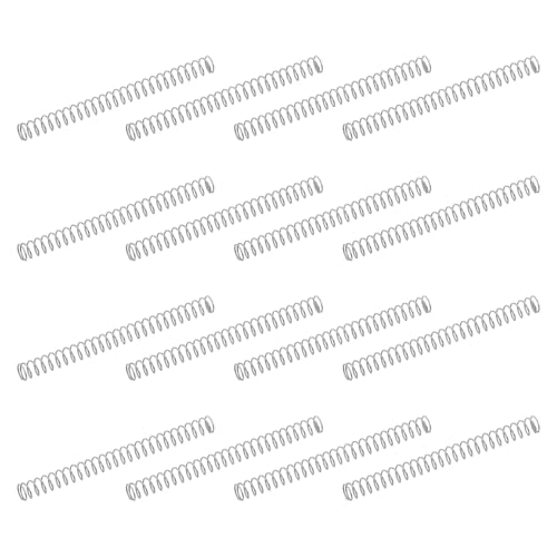 uxcell 50Pcs 304 Stainless Steel Compression Springs, 0.3mm x 2mm x 25mm Small & Tiny Pen Spring for Home Repair & DIY, Workshop & Industrial Use, (Silver Tone) - size: 2mmx25mm