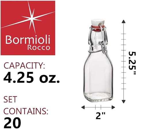 Bormioli Rocco Swing Bottle - 12.5CL (4.25 oz) - Clear - size: 4.25 oz. (Set of 20)