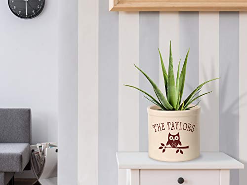 Personalized 2 Gallon Pot with owl Design