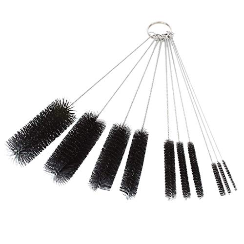 Long Straw Brush, Nylon Pipe Tube Cleaner 8.2-ihch 10 Different Diameters Set of 10