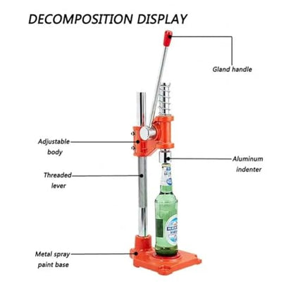 Manual Beer Capping Machine, Bench Bottle Capper, Beer Bottle Capper Tool with Non-Slip Base and Adjustable Handle, High-Efficiency Capping, No Need Electricity, for Homebrew Beer