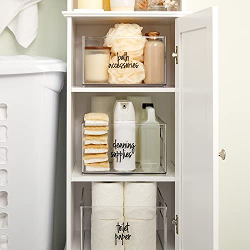 Talented Kitchen Laundry Labels for Jars & Containers - 141 Count, White Vinyl, Modern Script - Laundry Room Organization & Kitchen Organization with Food Container Labels and Water-Resistant Adhesive - color: White