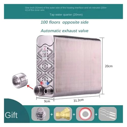50/60/80/100/120-Plate Domestic Hot Water Exchanger Water to Water Brazed Plate Heat Exchanger(100 Different Side) - size: 100 Different Side