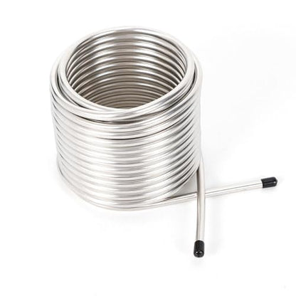 50' Mini Wort Chiller, 2 layers Coil Stainless Steel Home Brewing Beer Cooling Immersion, Wort Chiller Gepphill, Food Grade Water Chiller for Ice Bath Beer Brewing Tubing Coil