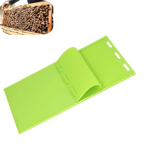 Silicone Beeswax Sheet Mold Press for Foundation Reusable Non-Stick Bee Wax Sheet Mold for Candle Making and Beekeeping Tools (2-Pack)