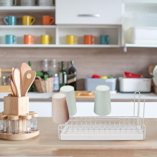 DECHOUS Stainless Steel Bottle Drying Rack Cup Draining Rack Countertop Shelf with Drainboard for Water Cup Mason Jars Mugs Glass and Sports Bottle