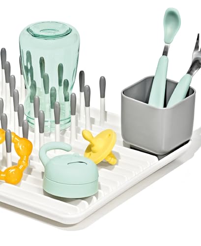 OXO Tot Baby Bottle Drying Rack, Gray, Newborn Essentials Must-Have