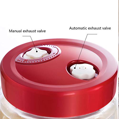 Tvoip Modern Fermenting Seal Storage Jar Transparent Glass Jars with Lid Kit/Honey Jam Fruit Cans Pickle Side Dish Tanks Tea Bottle Accessories (74OZ(2200ML)) - color: 74OZ(2200ML)
