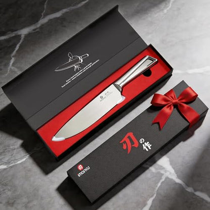 imarku Chef Knife 8 Inch, Ultra Sharp Stainless Steel Kitchen Knife with Ergonomic Handle, Professional Cooking Knife for Meat, Vegetables & Fruits, Rust Resistant Chef’s Knife with Gift Box