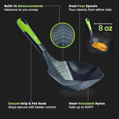 Supa Ant Complete Canning Starter Kit – 10pc Food-Grade Steel Set with XL Ladle, 6 Measuring Cups, Jar Lifter, Wide Mouth Funnel, Canning Rack (7-Jar Capacity) & 90 Labels –Beginner-Friendly, Green - color: Bright Green