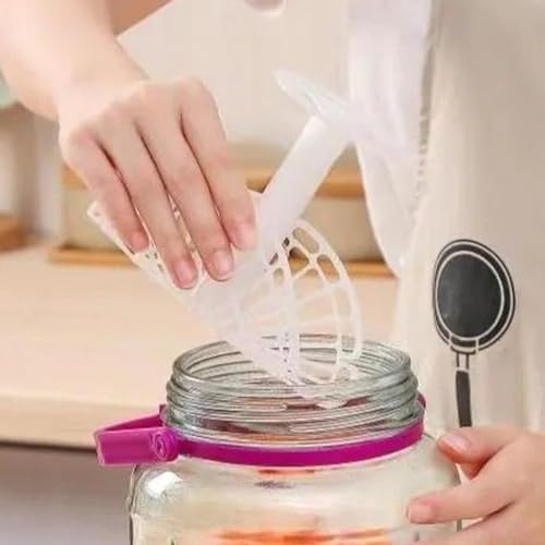 Fermenting Jar with Airtight Lid, BPA-Free Plastic Fermentation Container, Practical Kitchen Fermenter for Sauerkraut, Kimchi, Kombucha, Pickles & Food Storage