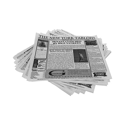 G.E.T. 4-TN1000 Appetizer/Serving Basket Tissue Liner Paper, 12" x 12", New York Newsprint (Case of 1000) - color: New York Newsprint, size: 12" x 12", style: 1000 Sheets