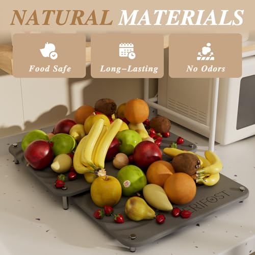 VERIFOST 2025 2PCs Large Drying Stone for Kitchen Counter, Stone Drying Mat for Kitchen Counter, Quick Drying Matt Kitchen Counter, Diatomaceous Earth Dish Mat with Non-slip Feet Midnight Gray - color: Midnight Gray
