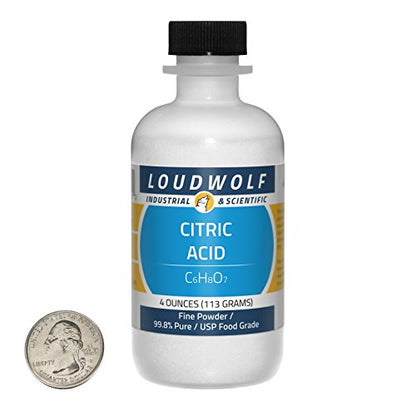 Citric Acid / 4 Ounce Bottle / 99.8% Pure USP Food Grade/Fine Powder - size: 4 Ounces in 1 Bottle