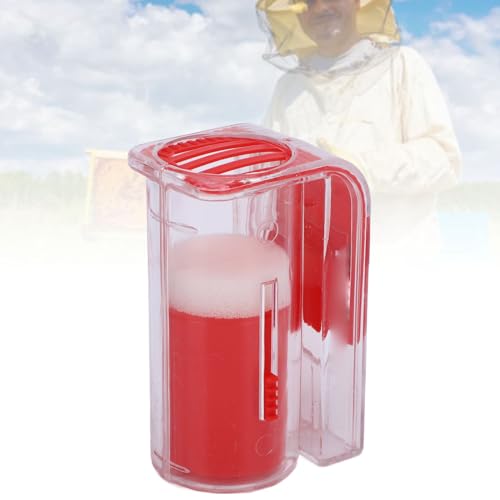 Professional Queen Bee Marking Kit with 0 99 Number Stickers Tweezers and Marking Cage for Beekeepers Plastic Beekeeping Tools (Red) - color: Red
