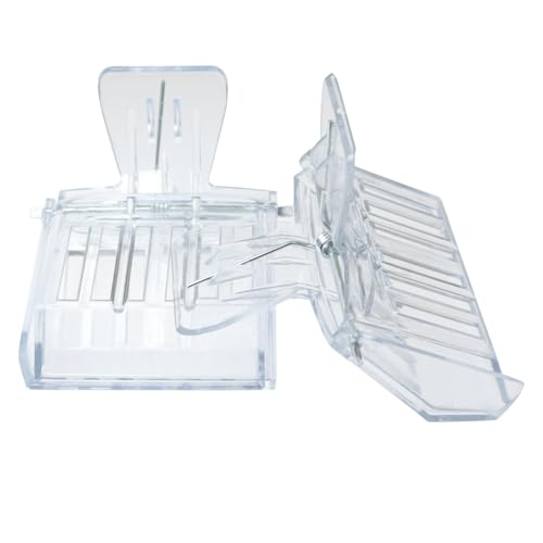 4PCS Plastic Queen Bee Catcher Set Transparent Colour Clamp Cage Beekeeping Tool 2.6 x 2 x 1.9 inches for Safe Capture and Storage