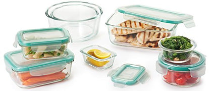 OXO Good Grips 3.5 Cup Smart Seal Airtight Glass Rectangle Food Storage Container - size: 3.5 Cup, style: Glass