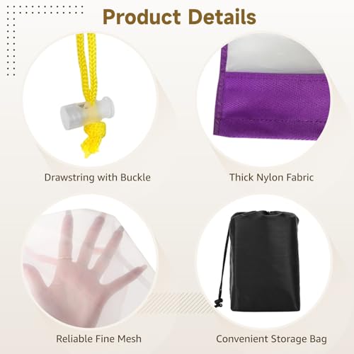 5 Gallon 5 Pcs Reusable Bags, Strainer Mesh Filter 25 to 220 Nylon Fine, with Pressing Screen & Storage DIY Drink Bucket Cold Brew, for
