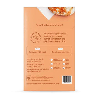 FRESHPAPER Keep Baked Goods Fresh, 8 Reusable Food Saver Sheets for Bread, Bagels, Muffins, Cookie Storage, Healthy Meal Prep, BPA Free, 1 (8 Sheet) Packs, Made in The USA