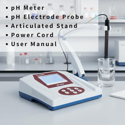 Fristaden Lab Benchtop pH Meter | USA Company | (Upgraded Glass Lab Electrode - 6501) - size: Upgraded Glass Lab Electrode - 6501