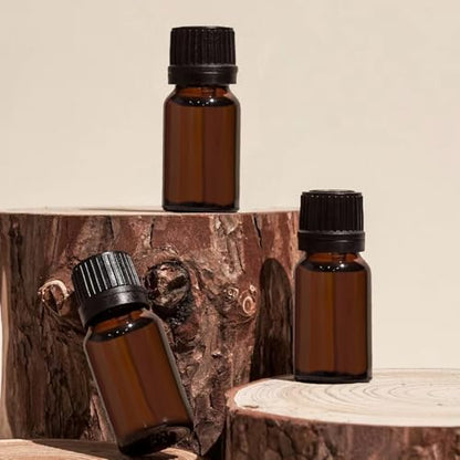 24 Pack 10ml Amber Glass Essential Oils Bottles Empty Glass Dropper Vials Sample Bottle With Orifice Reducer and lid,for Aromatherapy Oils (Amber, 10ml) - color: Amber