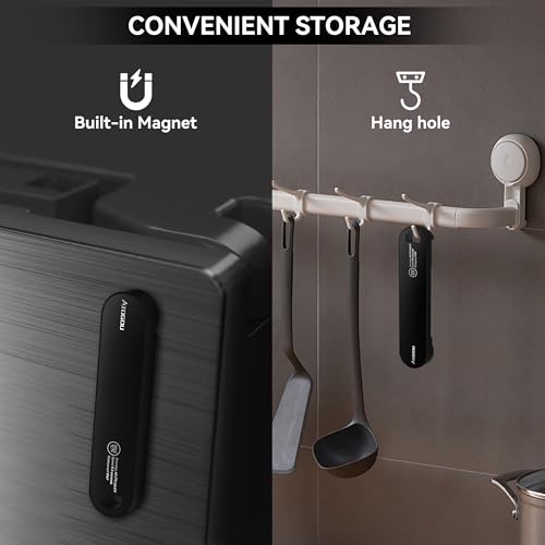 Atogou The Latest Thermocouple Food Thermometer. Faster: <1 Second Response time. More Accurate: ±0.5°F (0.3°C), IPX7 Waterproof, for Meat/Candy/Grill/BBQ etc. Fathers Day Gift, TH-22 Black
