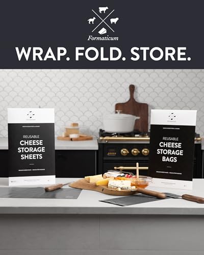 Formaticum Reusable Storage Bundle - Includes Reusable Cheese Storage Bags and Reusable Cheese Storage Sheets, Gift for Charcuterie Board Presentation and Food Tasting Events - size: Reusable 10-Pack-Bags & 10-Pack-Sheets