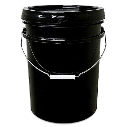 ePackageSupply 5 Gallon Bucket - Food Grade Bucket with Airtight Gasketed Tear Strip Lid, BPA-Free, Heavy-Duty 90 Mil HDPE Plastic Pail, Bulk Storage, Durable Container, Made in USA - Black, 60 Packs | Airtight Gasketed Tear Strip Lid, Heavy-Duty 90 Mil H