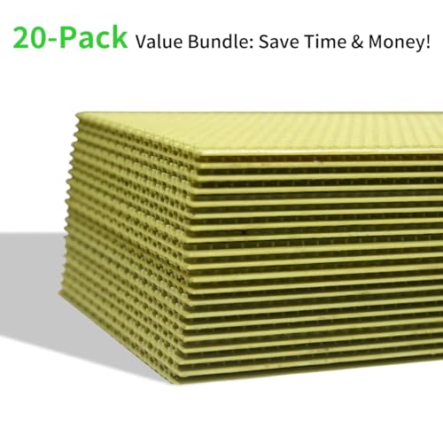 20 Pack Beeswax Coated Foundation Sheets for Beehive, Beehive Waxed Plastic Comb Foundation, Bee Wax Nest Foundation, Deep Frame Beekeeping Tool, 8-1/2-Inch, Green - size: 20pcs for 8-1/2-Inch