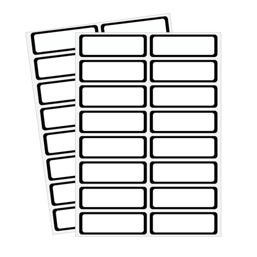 STARLIBOO Removable Freezer Labels Stickers, Blank Freezer Labels for Food Containers, 1x3 Inch Waterproof Label (Black Border,240 Labels) - color: White/Black, size: 1*3 inch- 240 PCS