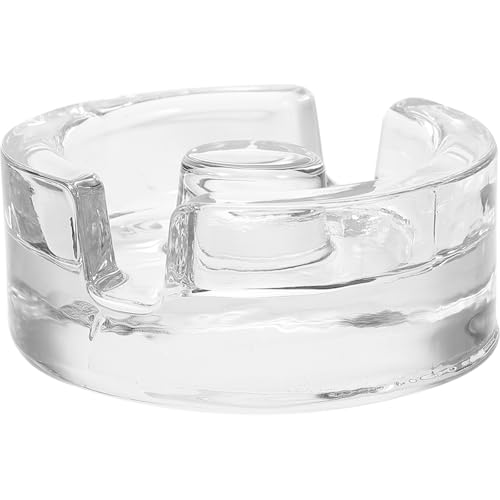 LALAFINA Small Glass Fermenting Weights with Easy-grip Lid for Wide Mouth Mason Jars, Dishwasher Safe Fermentation Accessories for Sauerkraut, Pickles, and Home Canning