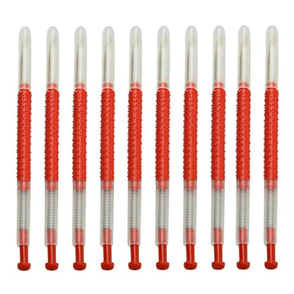 Gatuida 10pcs Beekeeping Grafting Needles with Red Horn Handles Insect Moving Tool Kit for Queen Transfer and Precise Hive Rearing Apiculture Supplies