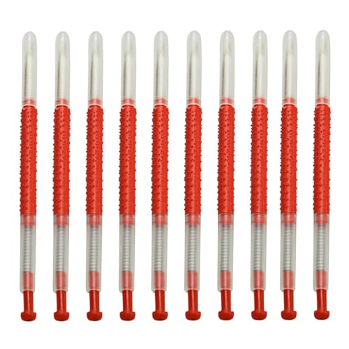 Gatuida 10pcs Beekeeping Grafting Needles with Red Horn Handles Insect Moving Tool Kit for Queen Transfer and Precise Hive Rearing Apiculture Supplies