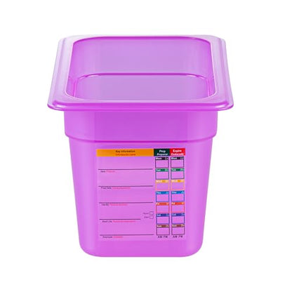 Restaurantware Food Storage Container 1 Pack of 3.9 qt Plastic Stackable Microwave-Safe Bin Dishwasher Safe Freezer Safe Purple Containers for Kitchen Storage - size: 1/4 Size