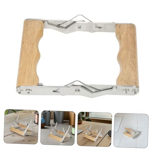 4pcs Stainless Steel Beekeeping Frame Gripper and Bee Hive Frame Holder Set with Wood Handle for Honey Harvesting and Hive Inspection Tools