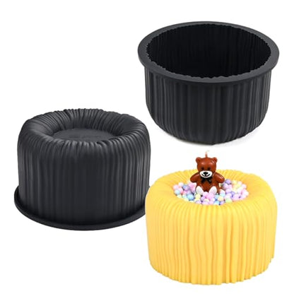 3D Silicone Mold, Cup Shape Non-stick Large Chocolate Baking Tray for Mousse Cake, Dessert, Truffle, Pastry, Jelly, Pudding (H_ Cup) - size: H_ Cup