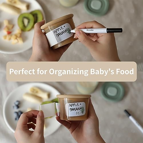 Moonkie Silicone Baby Food Containers | 4 oz Baby Food Storage Jars with Airtight Lids | Reusable Baby Food Jars, Freezer,Microwave and Dishwasher Safe, Perfect for Infant & Toddler - size: 6pack 4oz