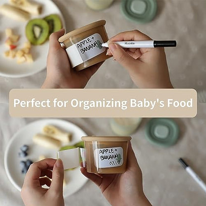 Moonkie Silicone Baby Food Containers | 4 oz Baby Food Storage Jars with Airtight Lids | Reusable Baby Food Jars, Freezer,Microwave and Dishwasher Safe, Perfect for Infant & Toddler - size: 12pack 4oz