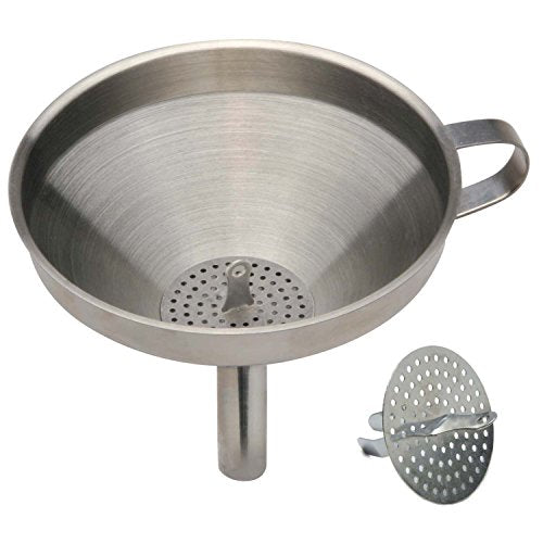 Norpro 5 1/2-Inch Stainless Steel Funnel with Detachable Strainer