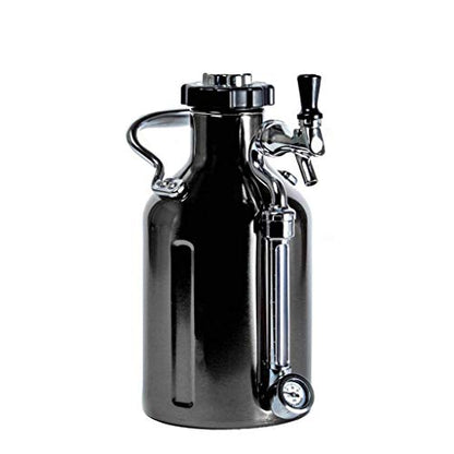 GrowlerWerks uKeg Carbonated Growler, 64 oz, Black Chrome - color: Black Chrome, size: 64 Ounces