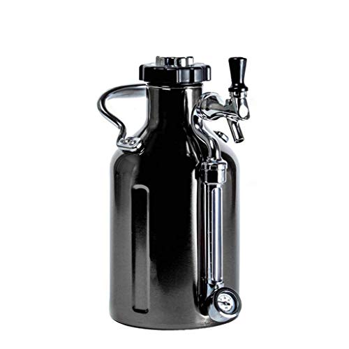 GrowlerWerks uKeg Carbonated Growler, 64 oz, Black Chrome - color: Black Chrome, size: 64 Ounces